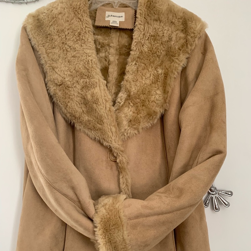 Women’s Suede and Faux Fur Coat